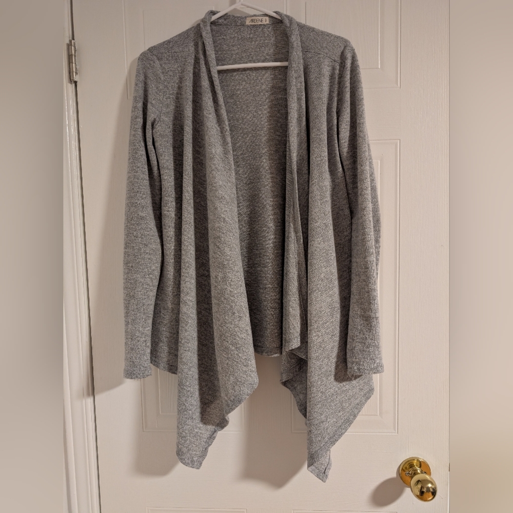 Ardene grey cascade cardigan